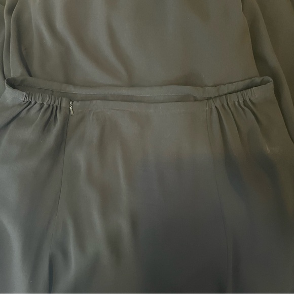 Eileen Fisher black maxi silk flared skirt size M - Picture 4 of 7